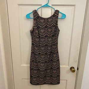 Guess Black and Nude Patterned Dress